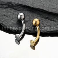Piercing Banana Titânio Floating Bolinha