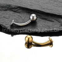 Piercing Banana Titânio Floating Bolinha