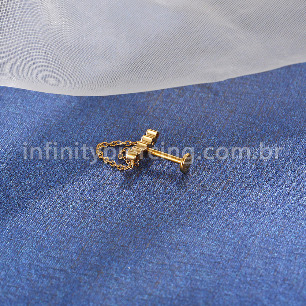 Piercing Labret Titanio Com Pingente Diversos 10982
