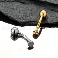 Piercing Banana Titânio Floating Bolinha
