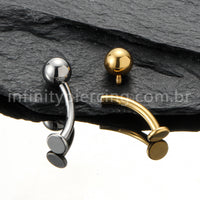 Piercing Banana Titânio Floating Bolinha