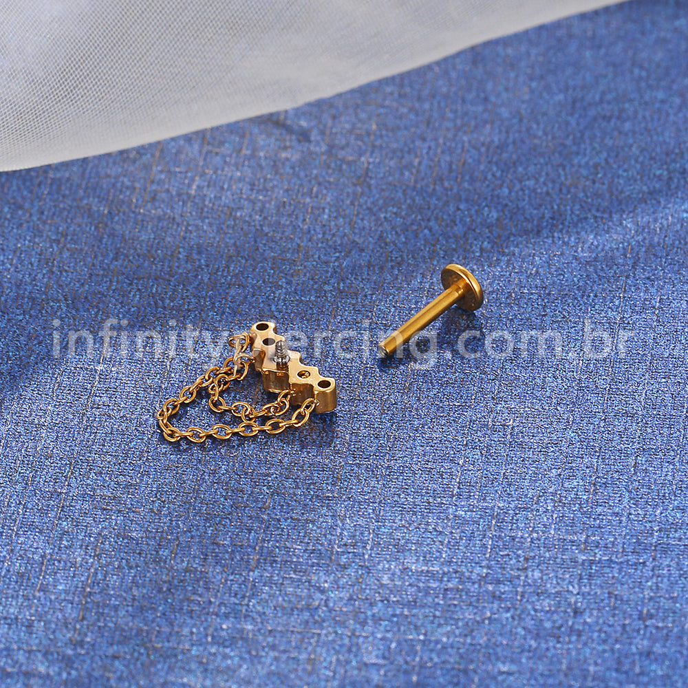 Piercing Labret Titanio Com Pingente Diversos 10982
