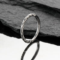 Piercing Argola Titânio Detalhada Zircônia Coração 1.2X8 10045