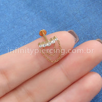 Piercing Labret Titanio Com Pingente Diversos 10982