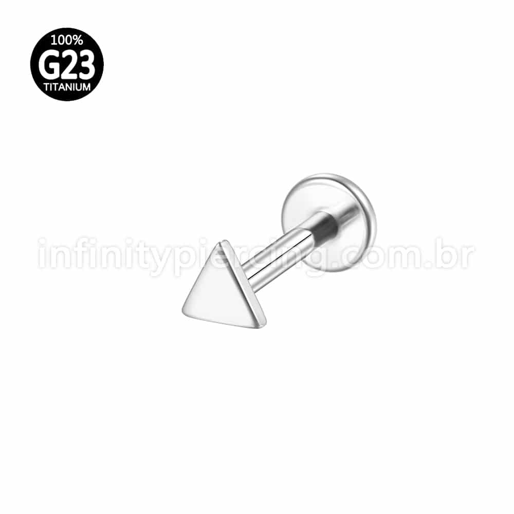 Piercing Labret Titânio Triângulo