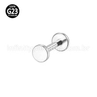 Piercing Labret Titânio Redondo Liso