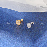 Piercing Labret Titânio Redondo Zircônia Cravejada