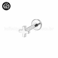 Piercing Labret X Rosca Interna Titânio