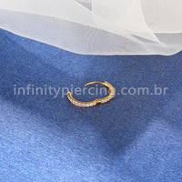 Piercing Argola Titânio Zircônia Cravejada