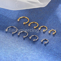 Piercing Ferradura Lapidada Titânio Com Zircônia Cravada Rosca Interna