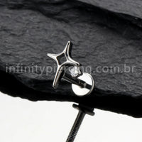 Piercing Labret Titânio Estrela