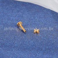 Piercing Labret X Rosca Interna Titânio