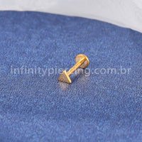 Piercing Labret Titânio Triângulo