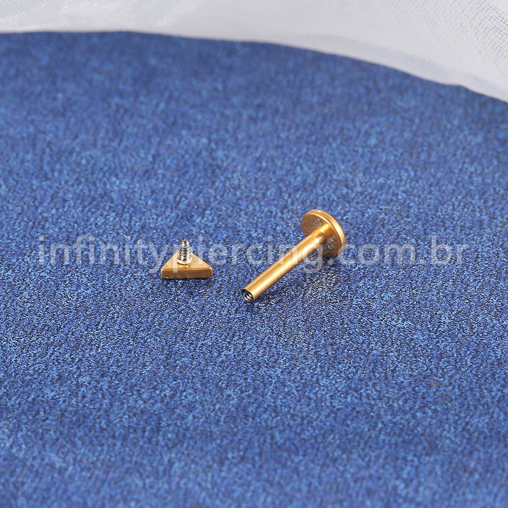 Piercing Labret Titânio Triângulo