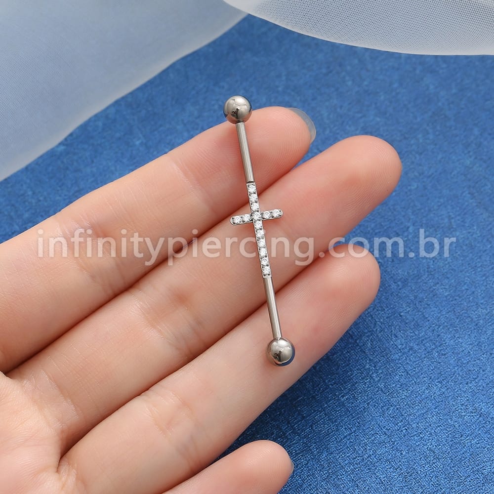 Piercing Transversal Rosca Interna Titânio Zircônia