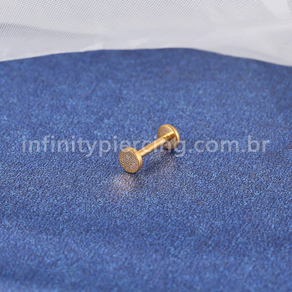 Piercing Labret Titânio Redondo Liso