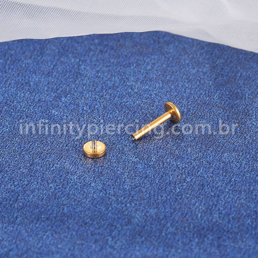 Piercing Labret Titânio Redondo Liso