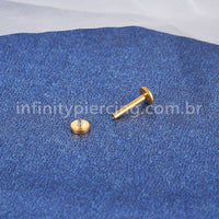 Piercing Labret Titânio Redondo Liso