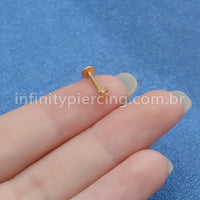 Piercing Labret X Rosca Interna Titânio