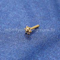 Haste Para Labret Titânio Base Flor