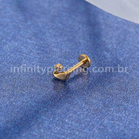 Piercing Labret Titânio Cisne Zircônia