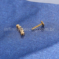 Piercing Labret Titânio 5 Zircônias