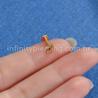 Piercing Labret Titânio Cisne Zircônia