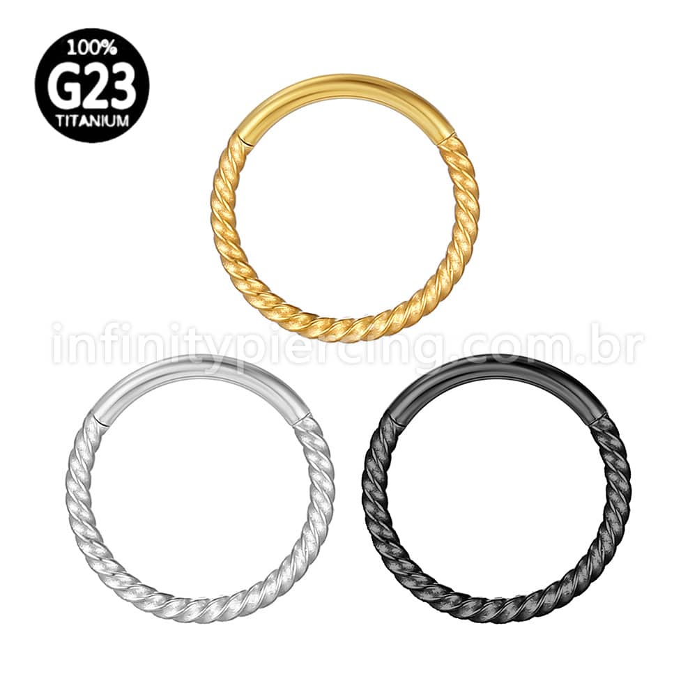 Piercing Argola Titânio Torcida