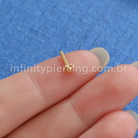 Haste Para Labret Titânio Base Flor