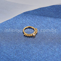 Piercing Argola Aço Cirúrgico Segmento Articulado Zircônia