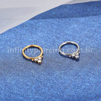 Piercing Argola Aço Cirúrgico Indiano Zircônia
