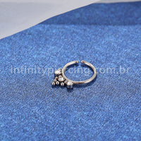 Piercing Argola Aço Cirúrgico Indiano Zircônia