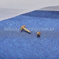 Piercing MiniBarbell Laço Aço Cirúrgico