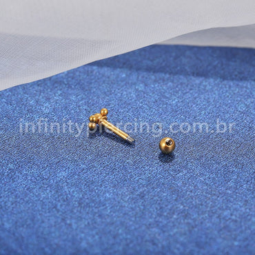 Piercing MiniBarbell Laço Aço Cirúrgico