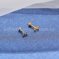 Piercing MiniBarbell Laço Aço Cirúrgico