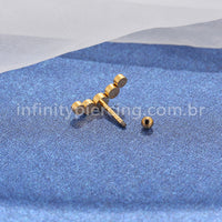 Piercing Minibarbell Aço Cirúrgico Zircônia