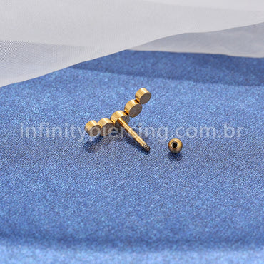 Piercing Minibarbell Aço Cirúrgico Zircônia