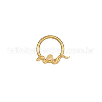 Piercing Argola Aço Cirúrgico Segmento Articulado Cobra