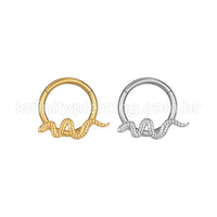 Piercing Argola Aço Cirúrgico Segmento Articulado Cobra
