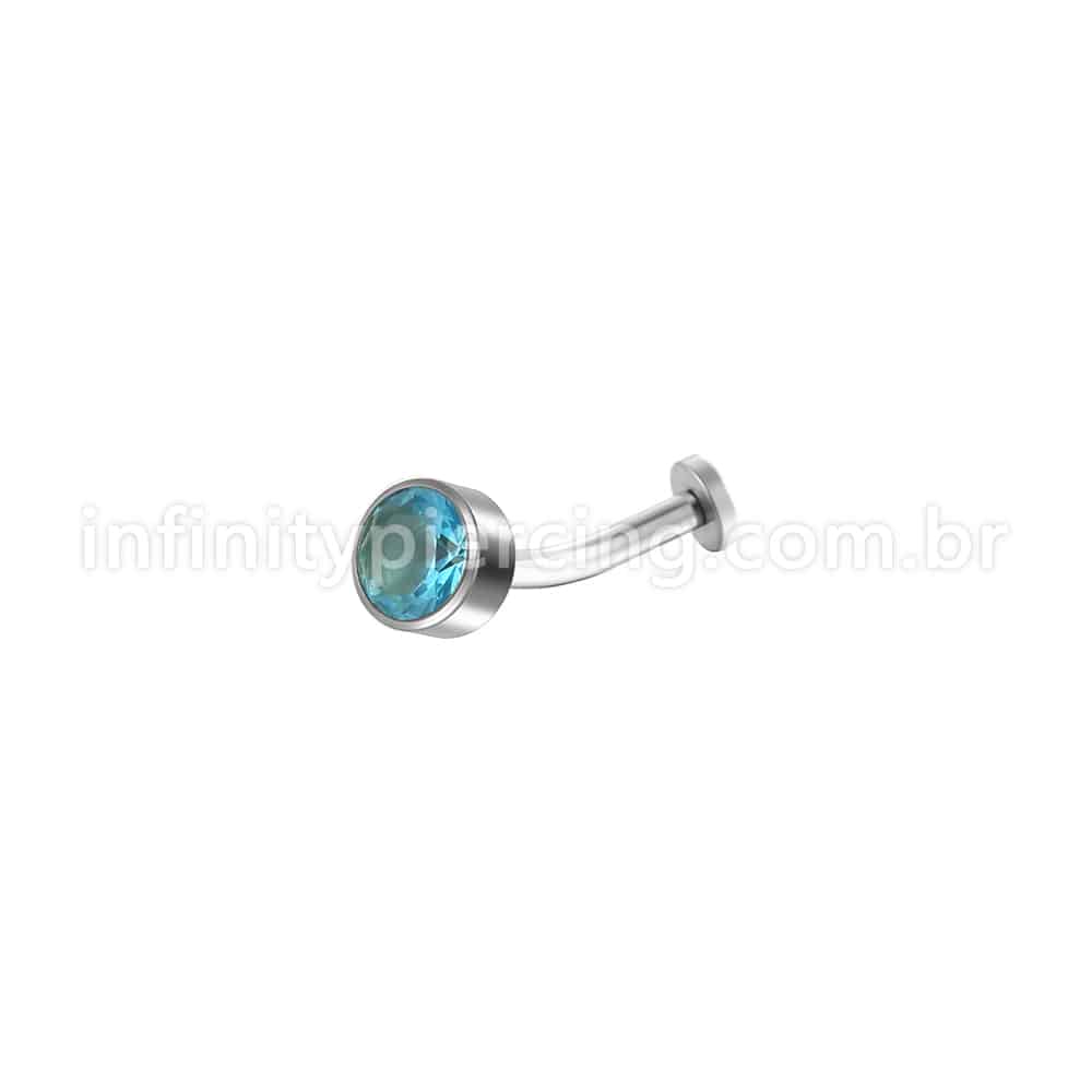 Piercing Banana Floating Aço Cirúrgico Zircônia