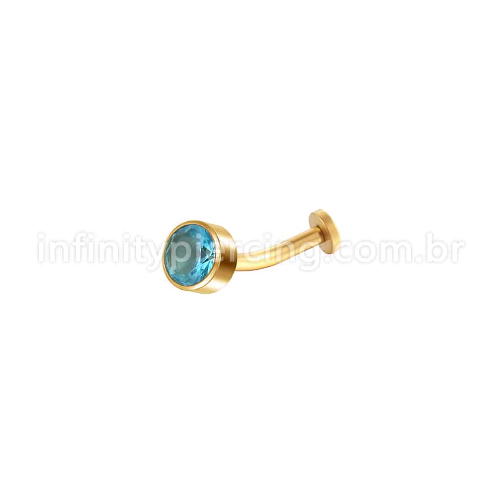 Piercing Banana Floating Aço Cirúrgico Zircônia
