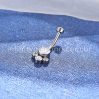 Piercing Banana Aço Cirúrgico Indiano Zircônia