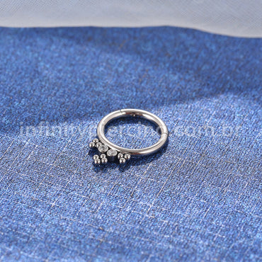 Piercing Argola Aço Cirúrgico Indiano Zircônia