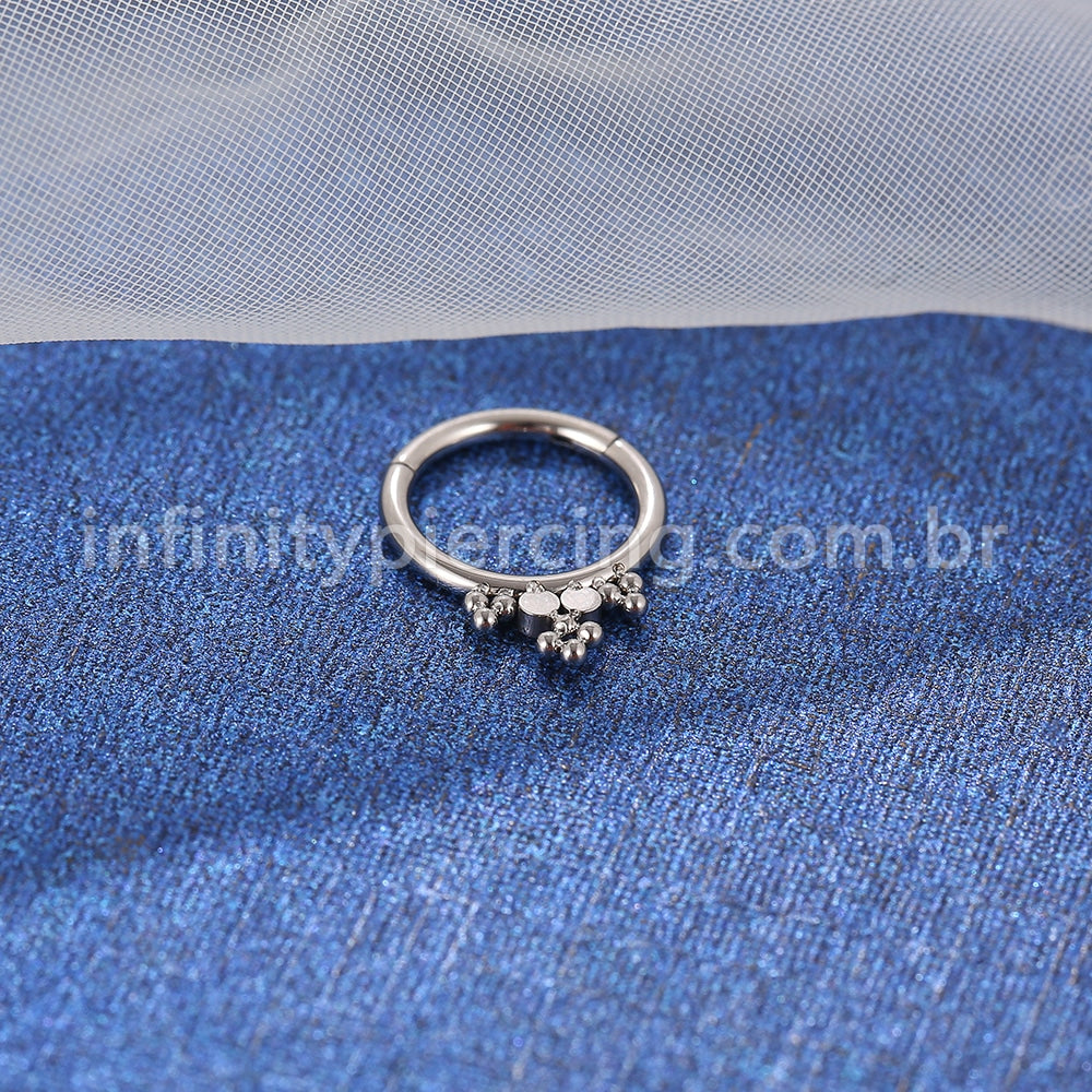 Piercing Argola Aço Cirúrgico Indiano Zircônia