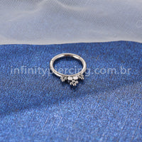 Piercing Argola Aço Cirúrgico Indiano Zircônia