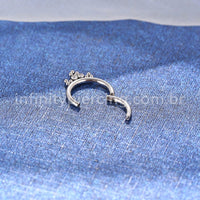 Piercing Argola Aço Cirúrgico Indiano Zircônia