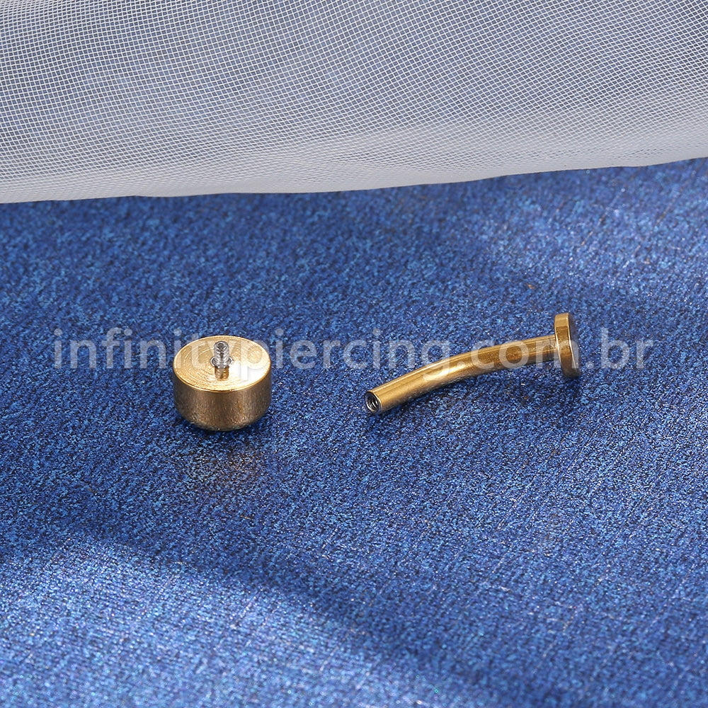 Piercing Banana Floating Aço Cirúrgico Zircônia