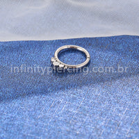 Piercing Argola Aço Cirúrgico Indiano 3 Zircônias