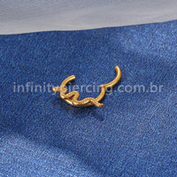 Piercing Argola Aço Cirúrgico Segmento Articulado Cobra