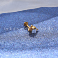 Piercing Labret Titânio Golfinho